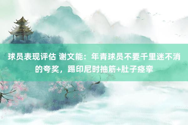 球员表现评估 谢文能：年青球员不要千里迷不消的夸奖，踢印尼时抽筋+肚子痉挛