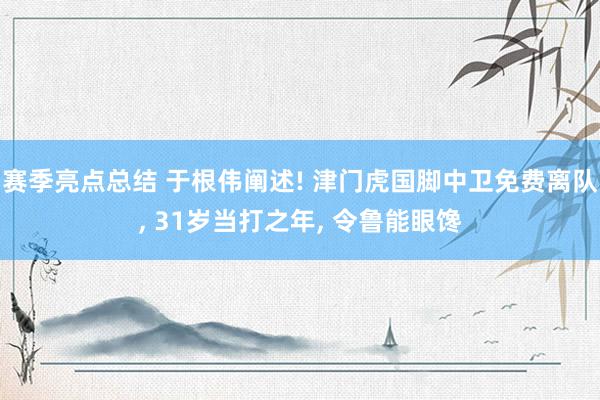 赛季亮点总结 于根伟阐述! 津门虎国脚中卫免费离队, 31岁当打之年, 令鲁能眼馋