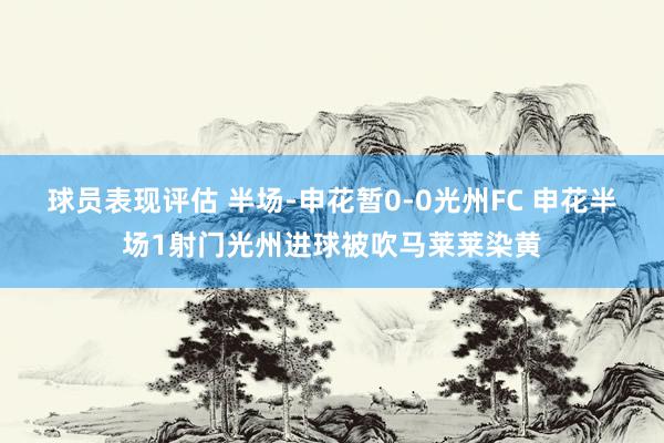 球员表现评估 半场-申花暂0-0光州FC 申花半场1射门光州进球被吹马莱莱染黄