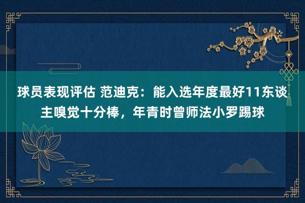 球员表现评估 范迪克：能入选年度最好11东谈主嗅觉十分棒，年青时曾师法小罗踢球