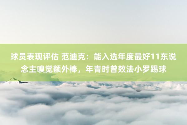 球员表现评估 范迪克：能入选年度最好11东说念主嗅觉额外棒，年青时曾效法小罗踢球