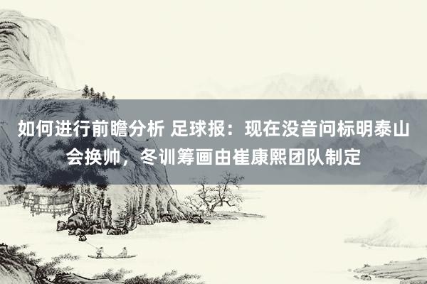 如何进行前瞻分析 足球报：现在没音问标明泰山会换帅，冬训筹画由崔康熙团队制定