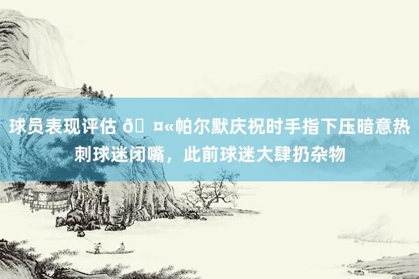 球员表现评估 🤫帕尔默庆祝时手指下压暗意热刺球迷闭嘴，此前球迷大肆扔杂物